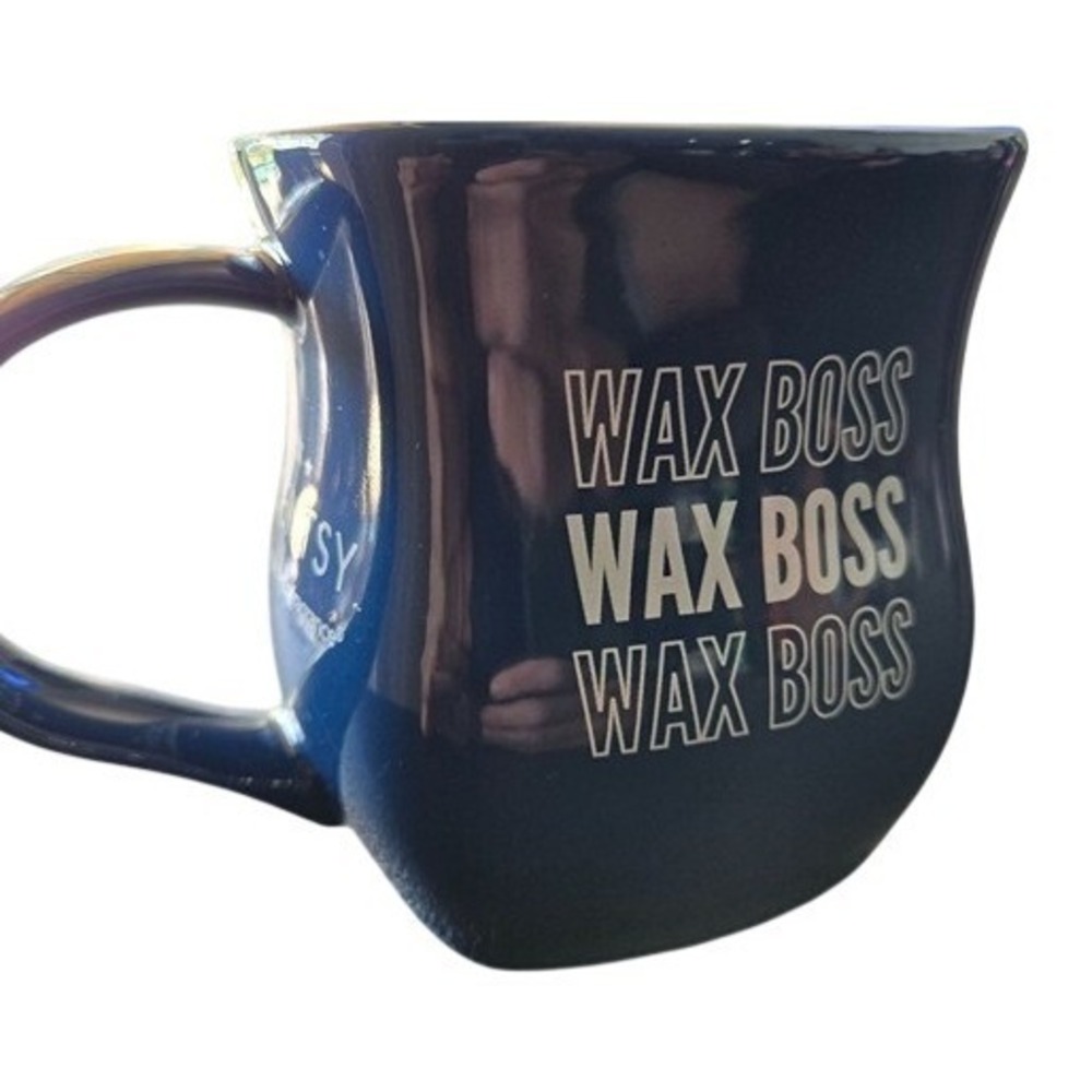 Scentsy Wax Boss Coffee Mug Navy Blue Ceramic Consultant Fragrance Collectible